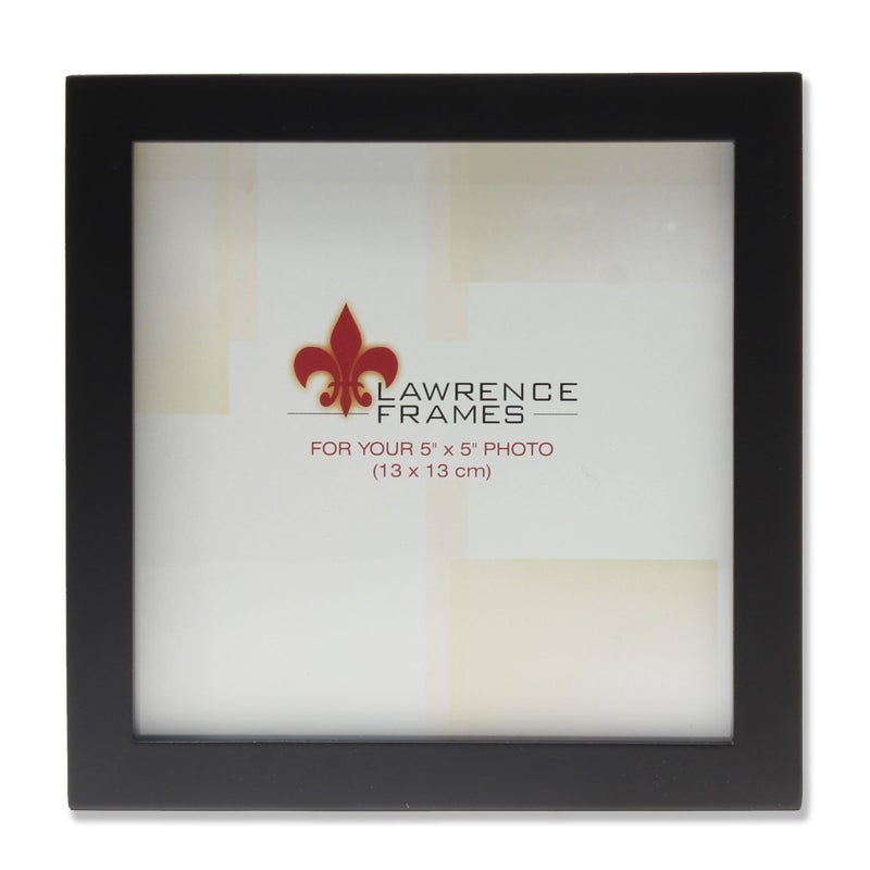 Lawrence Frames Black Wood Picture Frame Gallery Collection 5x5