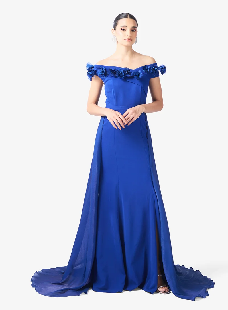 Namshi x  Off Shoulder 3D Floral Detail A Line Dress for Women | Best Price UAE