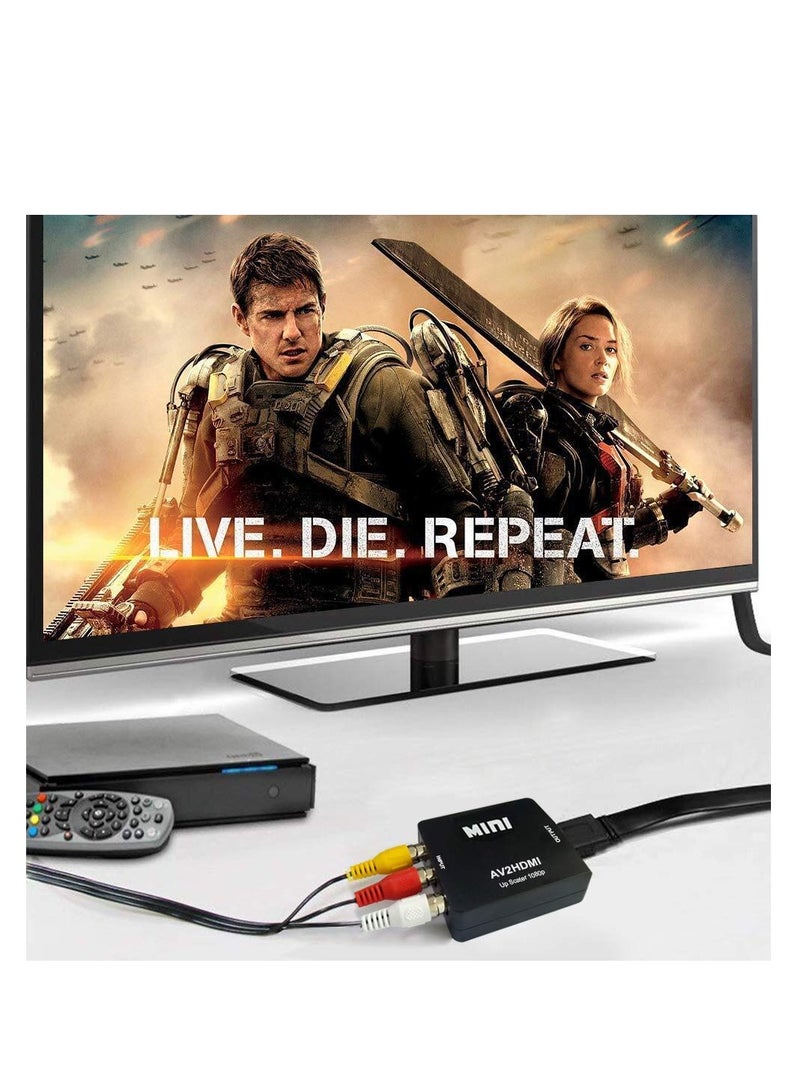 RCA to HDMI Converter, 1080P AV to HDMI RCA Composite CVBS Video Audio Converter Adapter - Image 2