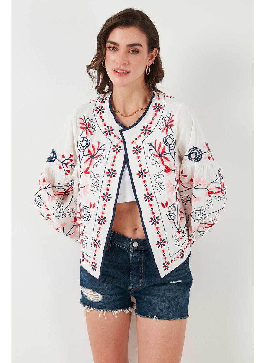 Cotton Regular Fit Floral Embroidered Jacket Women's Jacket 676223 - pzsku/Z1194D2A04B3889071928Z/45/_/1741264792/0c592045-41b4-43fb-9c44-b4c04790fcb6