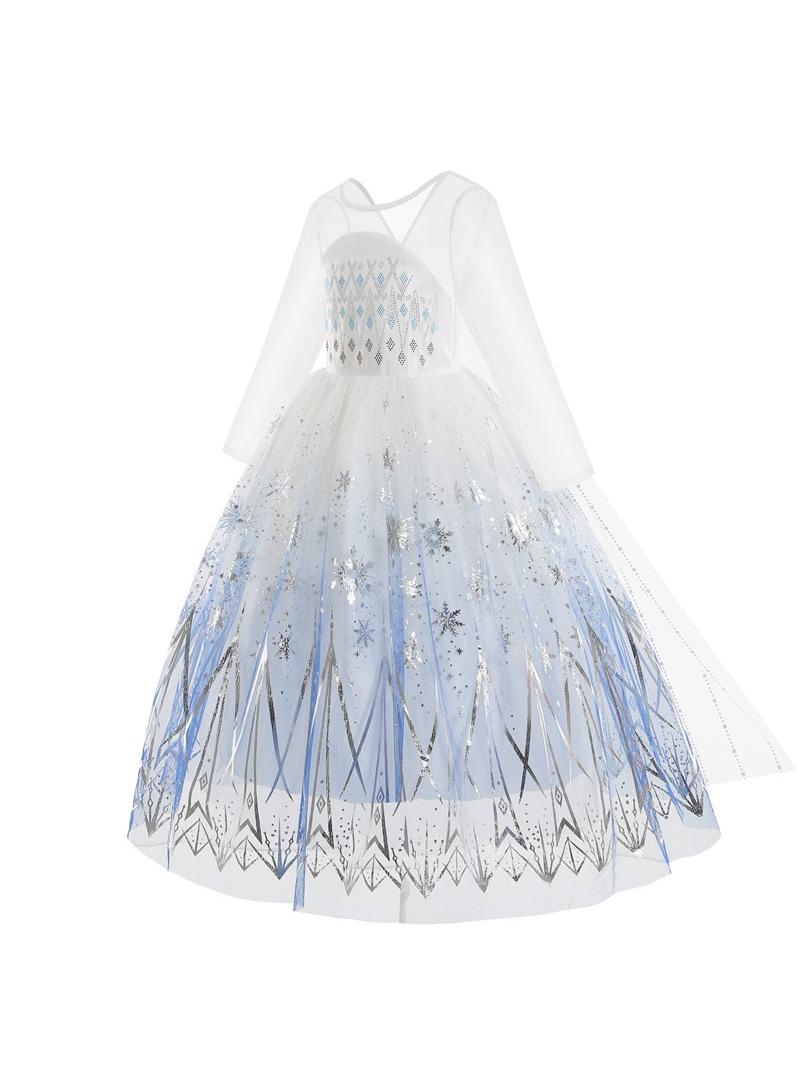 عام الجنية الأميرة إلسا المجمدة التنفس موضوع الطرف ديلوكس طبعة يتوهم اللباس لعب دور الملابس والاكسسوارات هدية عيد ميلاد فتاة - Image 5