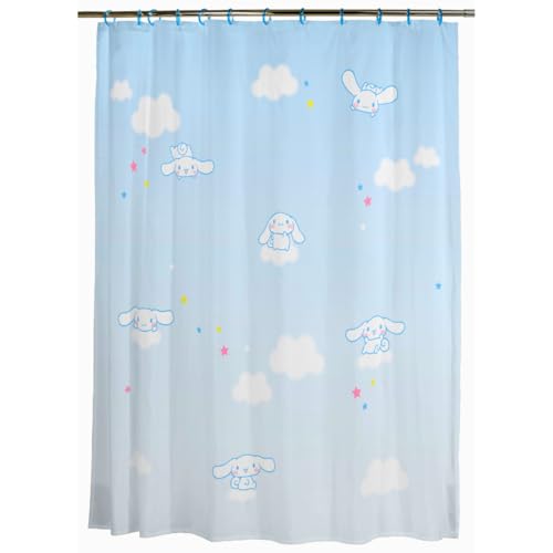 Franco Cinnamoroll 13Piece Shower Curtain Set 72 x 72 Inch Fabric Curtain with Hooks Bathroom Decor Machine Washable 100 Officially Licensed Product by Franco Collectibles - Image 1