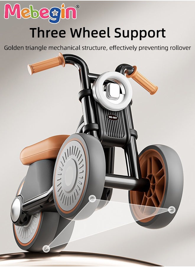 Baby Balance Bike with Silent Wheels, No Pedal Baby Walker, Mini Baby Bike with Lights and Music, Sturdy Safe Ride On Toys, Easy Set-Up, Great Gift Choice as Indoor and Outdoor Toy, 52*22*34cm  - Image 3