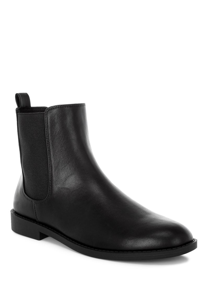 London Rag Women' s Faux Leather Chelsea Boots in Black - Image 2