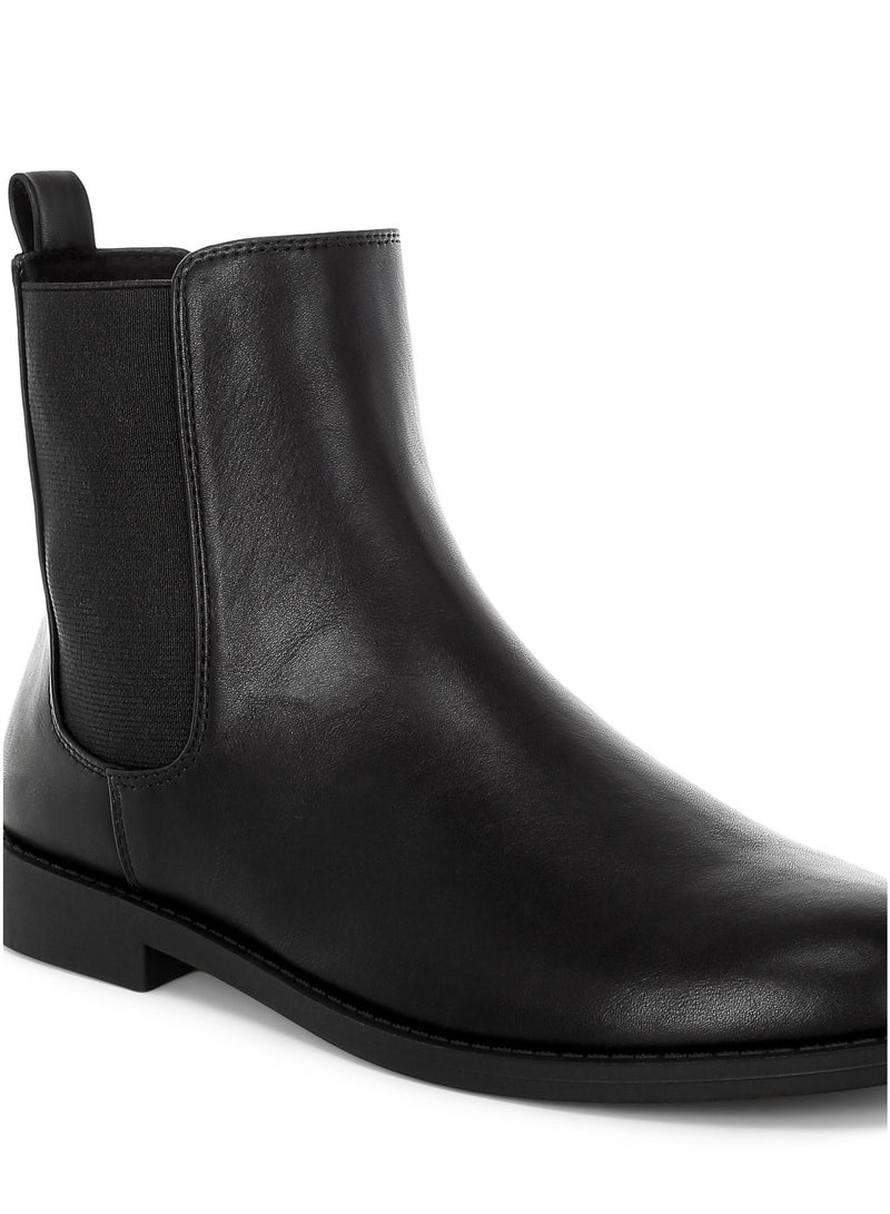 London Rag Women' s Faux Leather Chelsea Boots in Black - Image 4