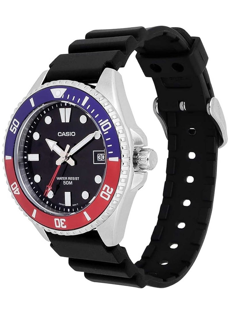 Casio Unisex Dive Watch - MDV-10-1A2VDF Black Dial - Image 3