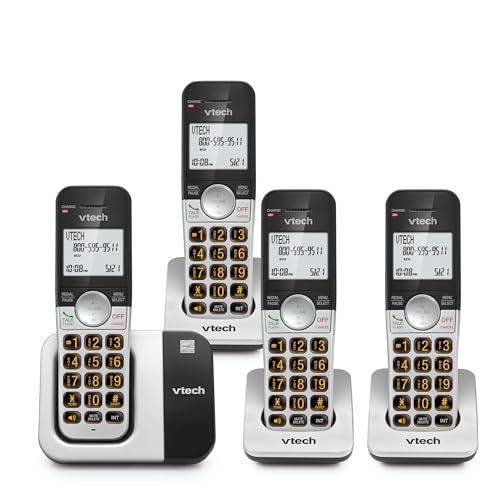 VTech DECT 60 Cordless Phone 4Handset InterferenceFree Sound Large Backlit Display Big Buttons Caller ID VG2314 - Image 1