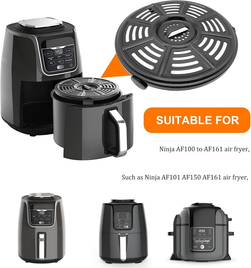 GWY Air fryer Replacement Tray for Ninja Air Fryer AF101 4 QT AF161 Max XL AF150 XL 5.5 Quart, 8.2'' Round Food Grade Air Fryer Grill Pan Plate Crisper Plate Accessories Rack Parts,Dishwasher Safe - Image 2