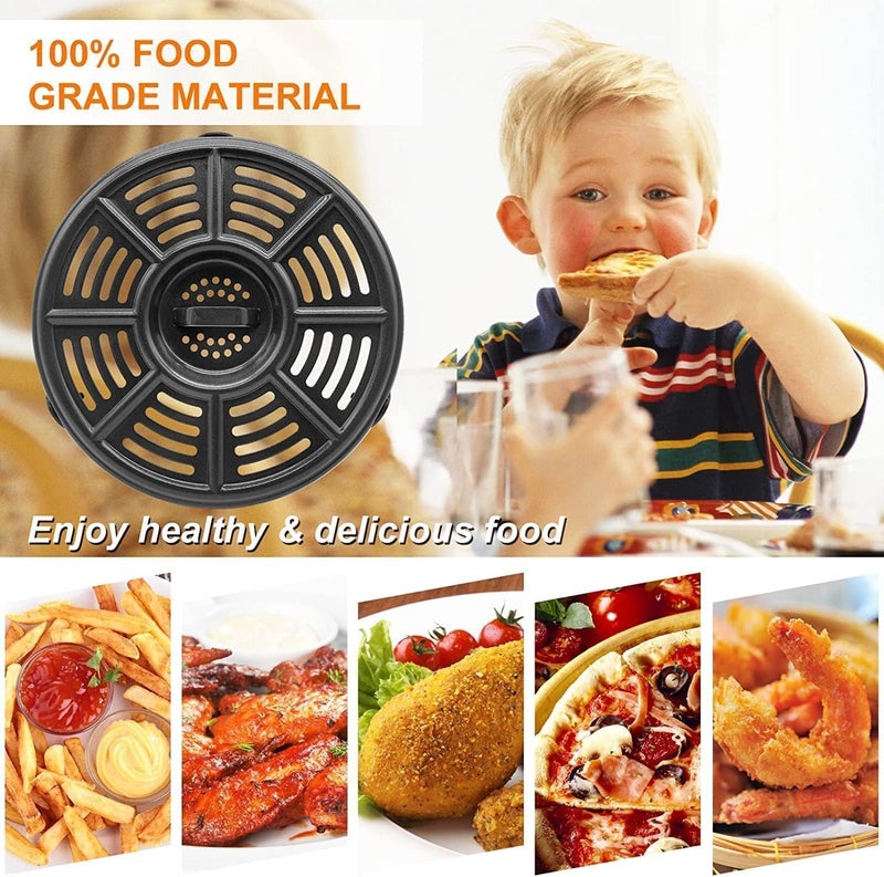 GWY Air fryer Replacement Tray for Ninja Air Fryer AF101 4 QT AF161 Max XL AF150 XL 5.5 Quart, 8.2'' Round Food Grade Air Fryer Grill Pan Plate Crisper Plate Accessories Rack Parts,Dishwasher Safe - Image 4