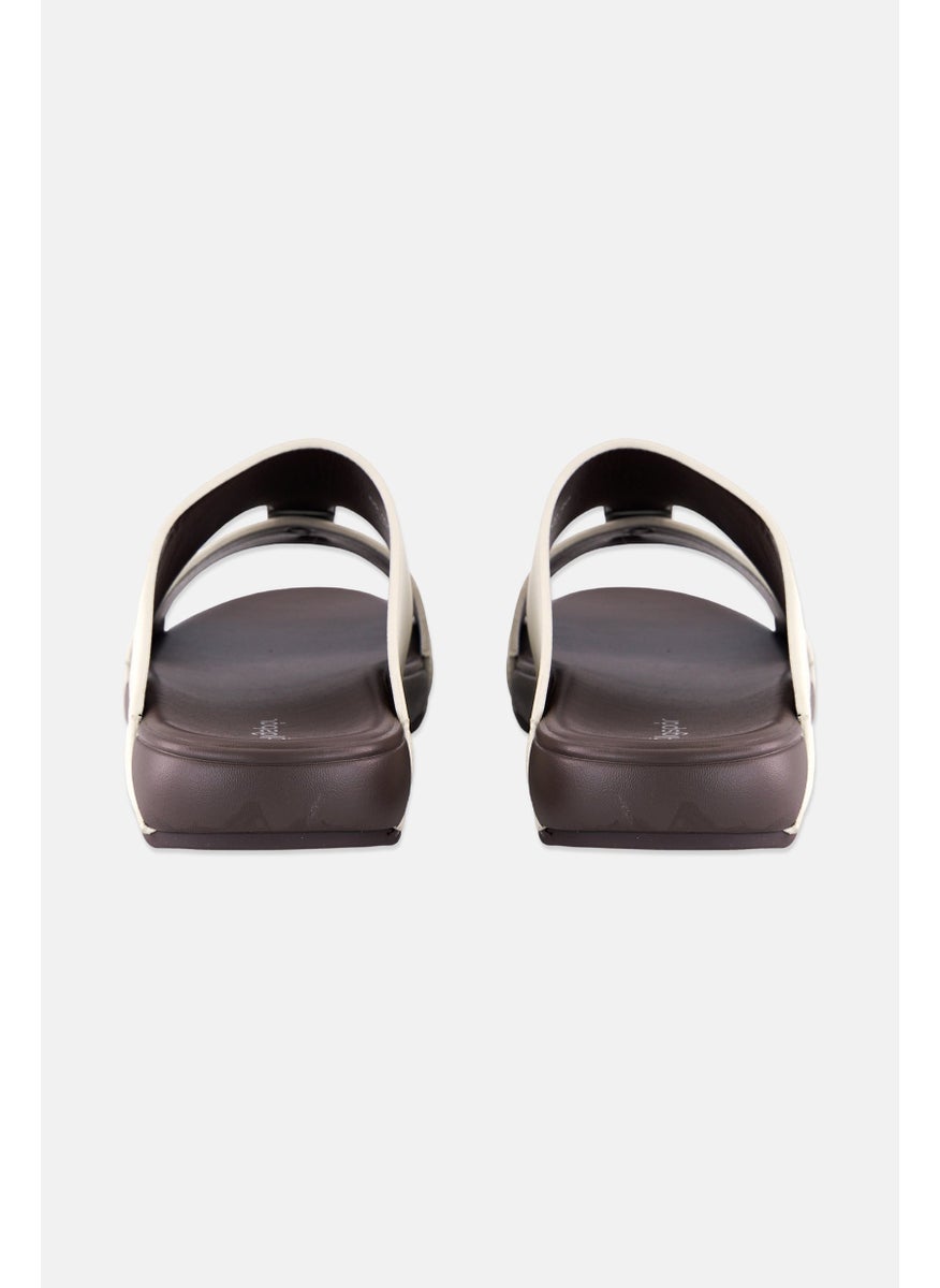 Algspar Men 2 Strap Slip On Arabic Sandals, Beige  - Image 2