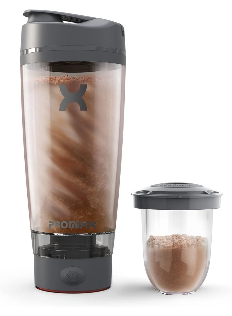 Promixx Electric Protein Shaker, Vortex Mixer with X-Blade Technology, 600ml BPA Free Blender Bottle, Durable and Easy Clean Sport Shaker - Image 1