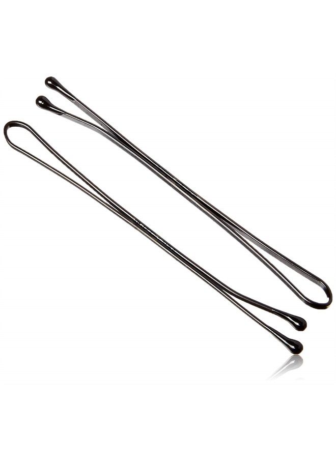 Kleravitex 2.75" BLACK Jumbo Bobby Hair Pins - Black Tipped Flat Style Pins for Women - Perfect For Rollers - Hair Pins for Styling - Suitable for ALL Hair Types, 100 pieces Tub Made in USA - Image 2