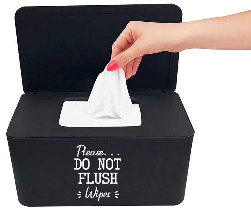 Moorfowl Baby Wipes Dispenser for Bathroom,Please DO NOT Flush Wipes Container Holder, Upgarde Size (8.2L x 4.9W x 3.9H inches) - Image 3