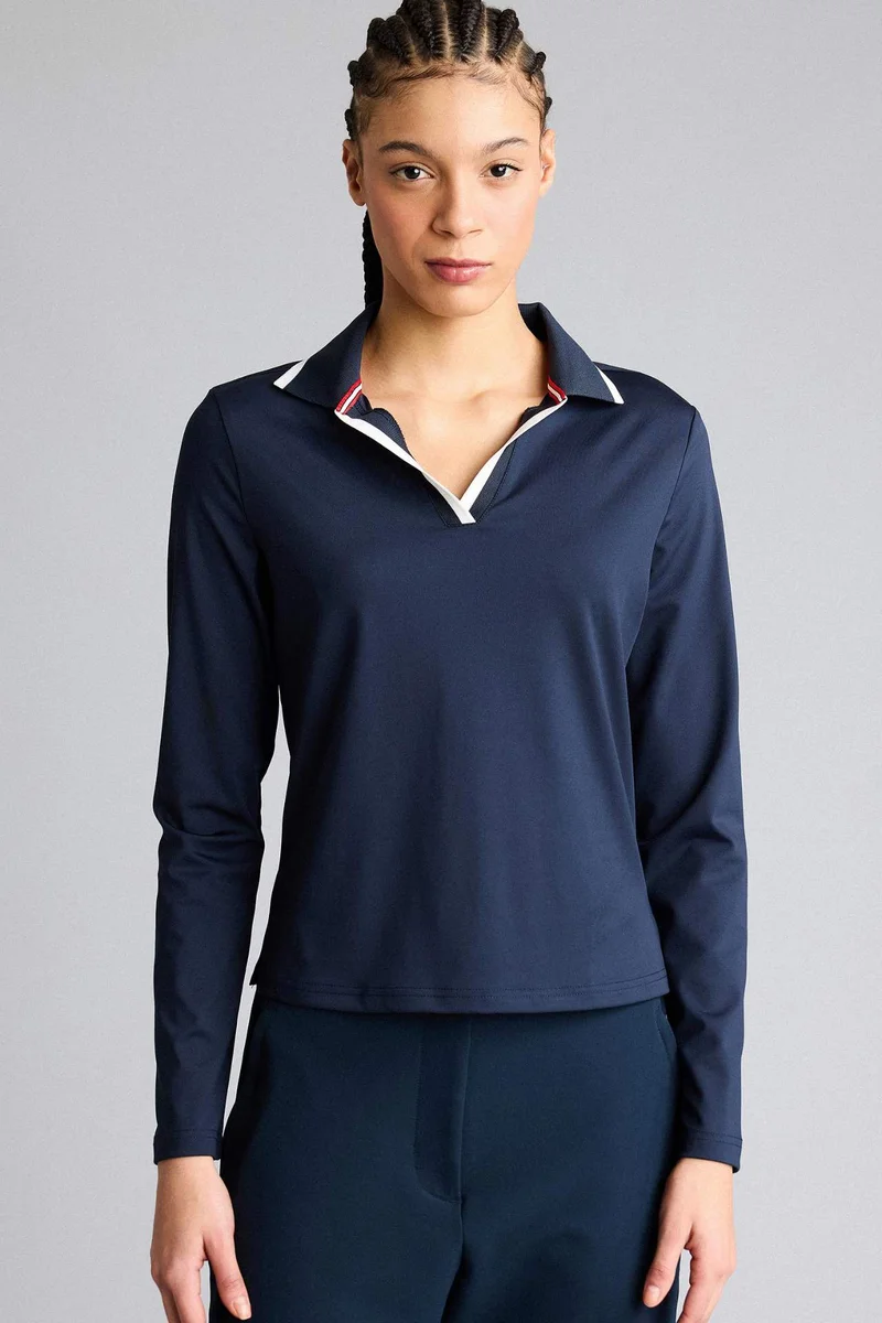 DeFacto Standard Fit Sports Long Sleeve Polo T-Shirt