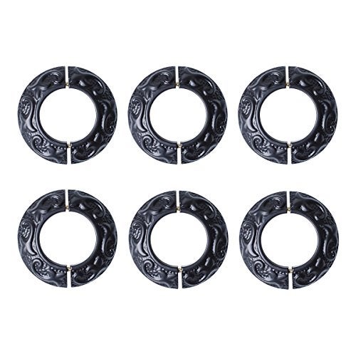 Renovators Supply Manufacturing Escutcheon Plate 3.25 in. OD Aluminum Escutcheon Lacquered Black Finish Radiator Flange Pack of 6 - Image 1