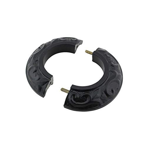 Renovators Supply Manufacturing Escutcheon Plate 3.25 in. OD Aluminum Escutcheon Lacquered Black Finish Radiator Flange Pack of 6 - Image 3