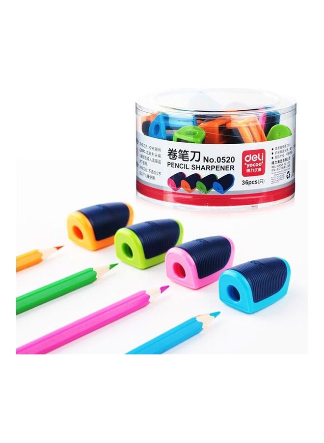 Deli 36-Piece Pencil Sharpener With Canister Set Multicolor - Image 2