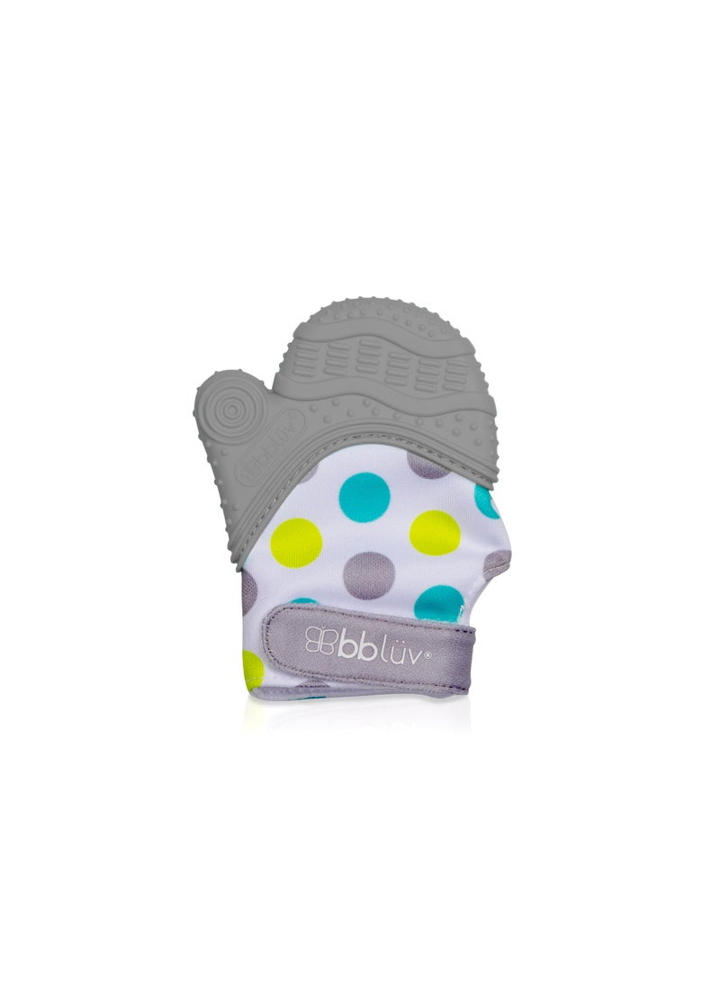 bbluv bblüv Glüv Baby Teething Mitten – Soft Silicone, BPA-Free, Crinkle Sound, Adjustable Strap, Soothing & Safe for Infants 3M+, Washable & Travel Bag Included  - Image 1