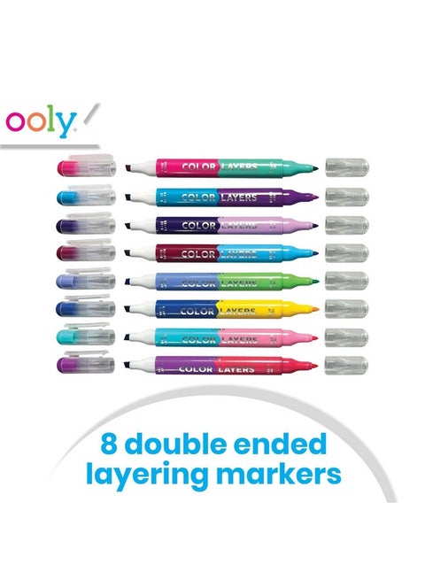 Color Layers Double-Ended Layering Markers (Set Of 8 / 16 Colors) By