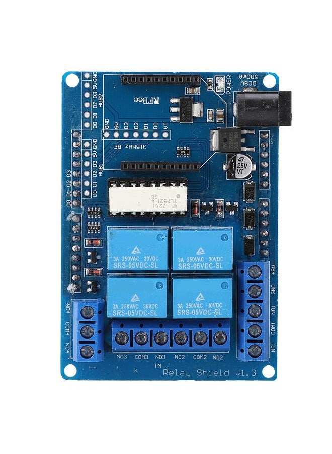 Thoraya - Four Channel 5V Relay Shields Optocoupler Module V1.3 For Arduino Relay Expansion Board - Image 1