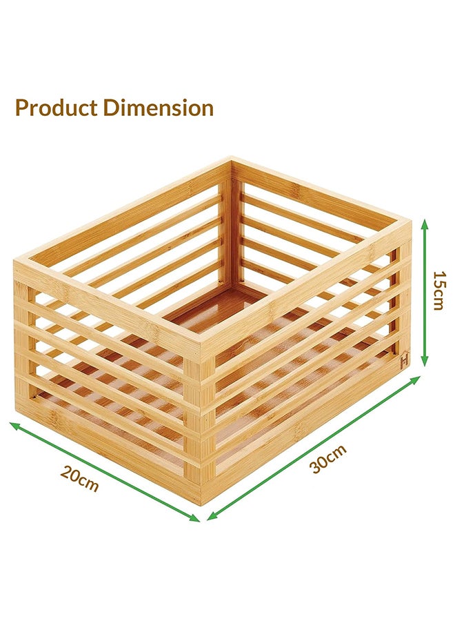Home Pro HomePro Bamboo Storage Box Versatile Eco-Friendly Organizer and Storage Solution for Wardrobe Closet and Picnic Essentials Enhancing Aesthetic Appeal While Meeting Your Storage Needs - Image 3