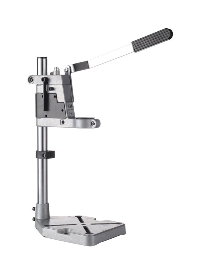 Clamp Base Bench Drill Press Stand Silver/Black 8.7x5.5inch - Image 1