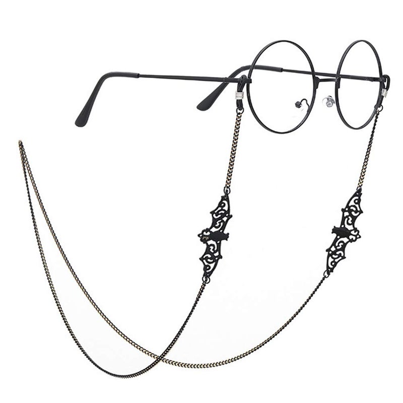 Pinksee Pinksee Women Men Glasses Chain Black Bat Eyeglass Strap Holder Eyewear Retainer  - Image 1