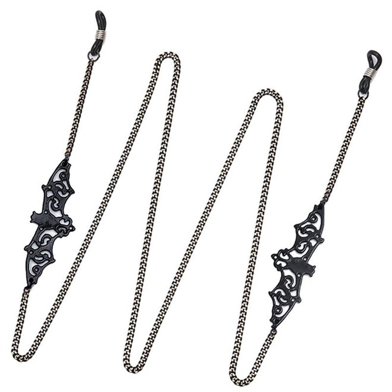 Pinksee Pinksee Women Men Glasses Chain Black Bat Eyeglass Strap Holder Eyewear Retainer  - Image 3