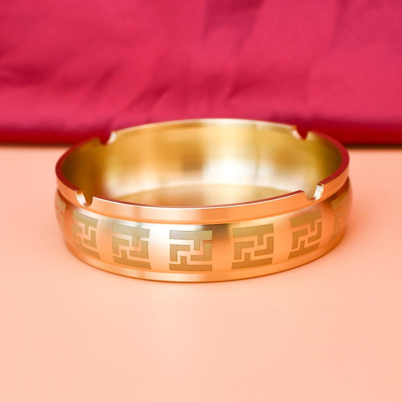 Pure Brass Lette Ashtray Home Office Ash Supply Support A Generation Of Hair - Image 5