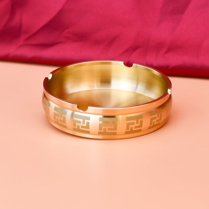 Pure Brass Lette Ashtray Home Office Ash Supply Support A Generation Of Hair - Image 3