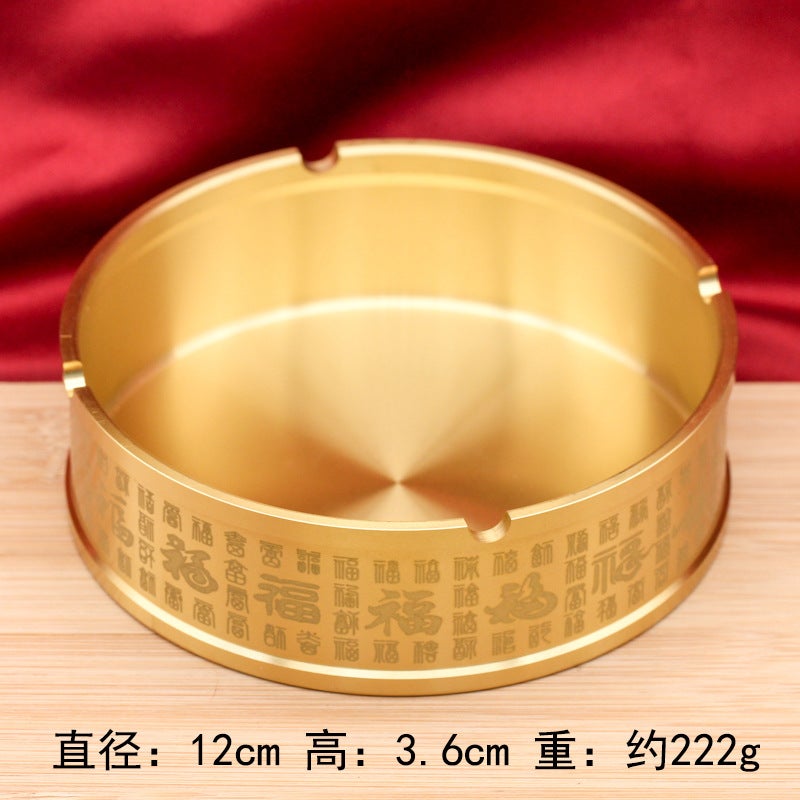 Pure Brass Lette Ashtray Home Office Ash Supply Support A Generation Of Hair - Image 1