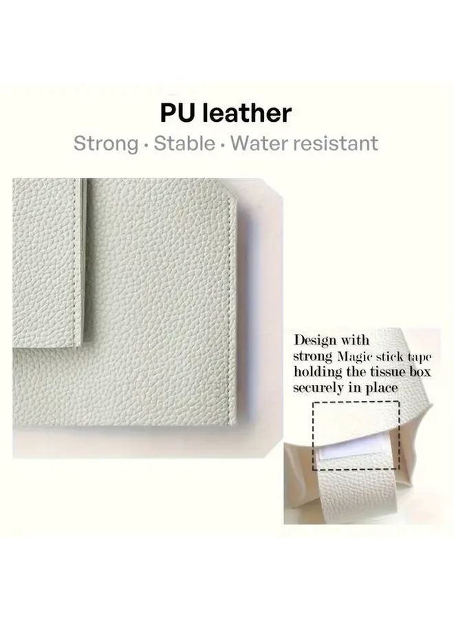 Black Modern Decorative PU Rectangular Tissue Box Cover Multipurpose Storage - Image 3