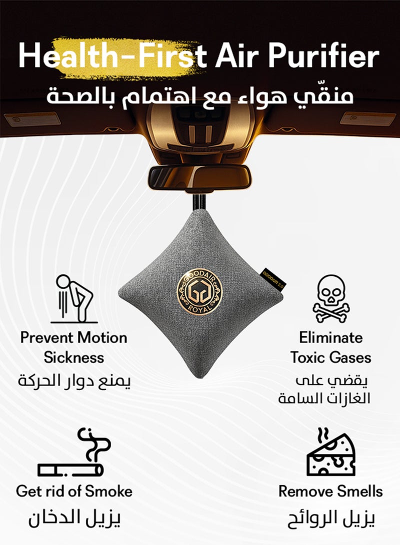 GOODAIR 2.0 Car Air Purifier | Non-electric | Elegant Silver | Clinically Proven | Tested & Certified to Eliminate Toxic Gases | Advanced Impregnated Activated Carbon | 24/7 Air Purification - Image 2