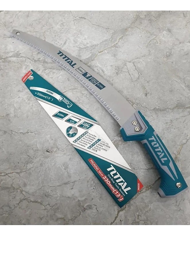 Total Pruning Saw 330mm (13") - Heavy Duty 65Mn Steel, Triple Teeth, 6TPI, Fast Cut with Extension Bar - Ideal for Tree Trimming, Gardening & Outdoor Use - pzsku/Z11959E1BAF79401F36B9Z/45/_/1734510865/9fe2408a-c118-4956-8444-7fdc22ae2d97