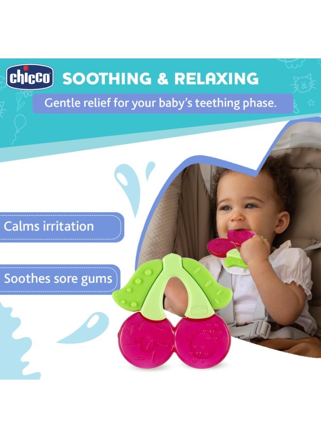 Chicco Teether Refreshing Cherry Pink 4M+ 1Pc - Image 4