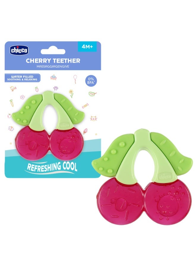 Chicco Teether Refreshing Cherry Pink 4M+ 1Pc - Image 1