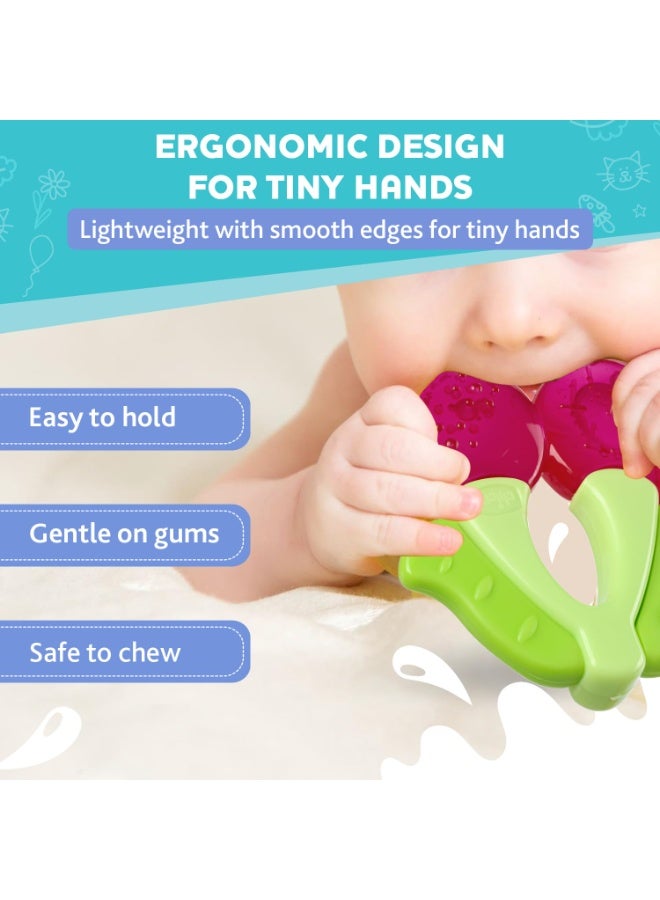 Chicco Teether Refreshing Cherry Pink 4M+ 1Pc - Image 2