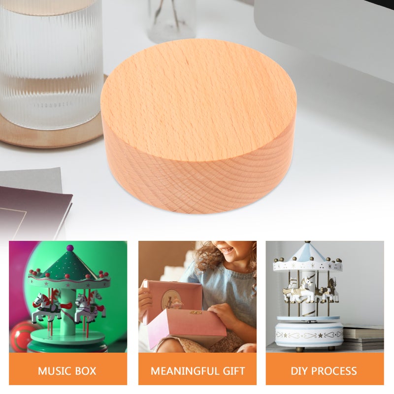 Music Box Base Rotatable DIY Musical Box Base Round Music Box Making Base - Image 5