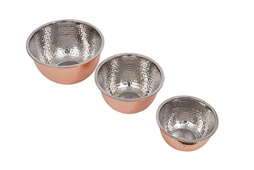 Creative Co-Op Hammered Stainless Steel Bowls in Copper Finish (Set of 3 Sizes) - Image 5