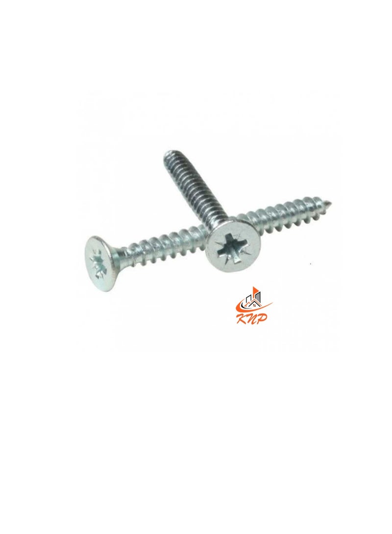 KNP Steel Countersunk Head Twin thread Screws - Pack of 200 (3/4" x 6g) - Image 1