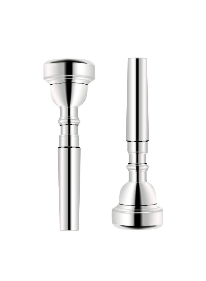 LAMAY Trumpet Mouthpiece 3C Silver Plated Bullet Shape Vaccum Package(3C) - Image 4