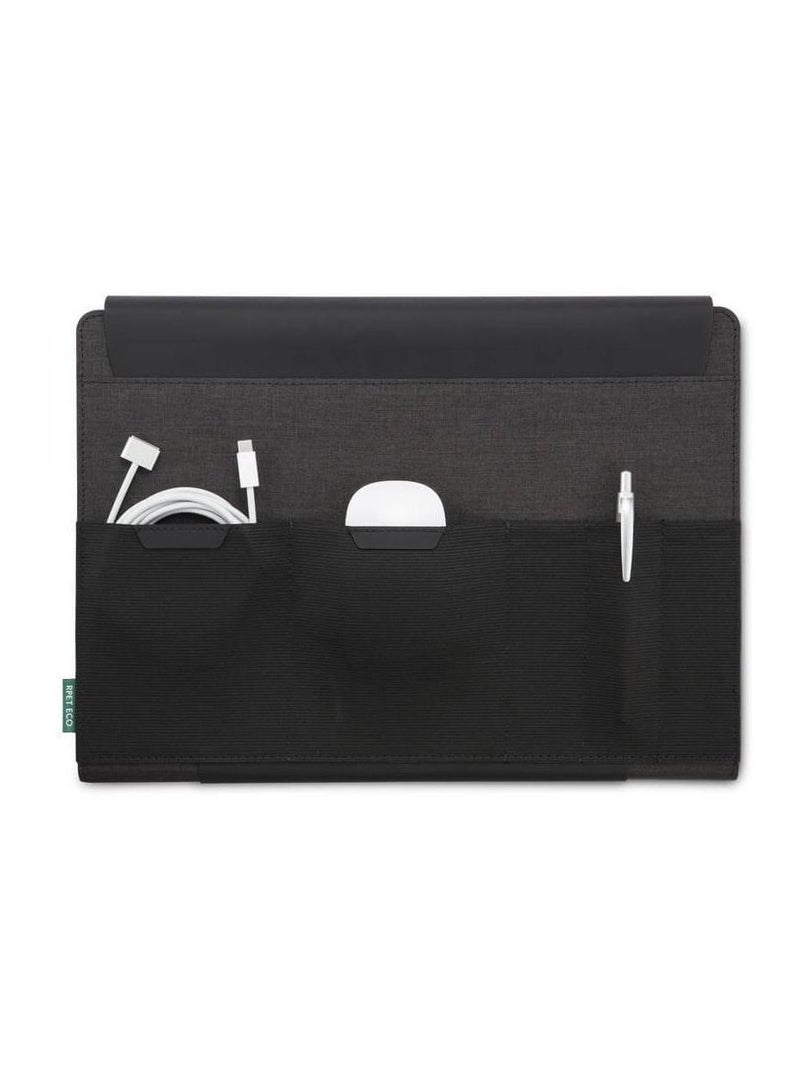 Santhome Change Collection 2-in-1 Laptop Case / Foldable Stand & Portable Workstation | Eco-Friendly RPET Laptop Sleeve for 15.6” Devices | Accessory Storage, Water-Resistant, Premium Magnetic Closure - Image 3