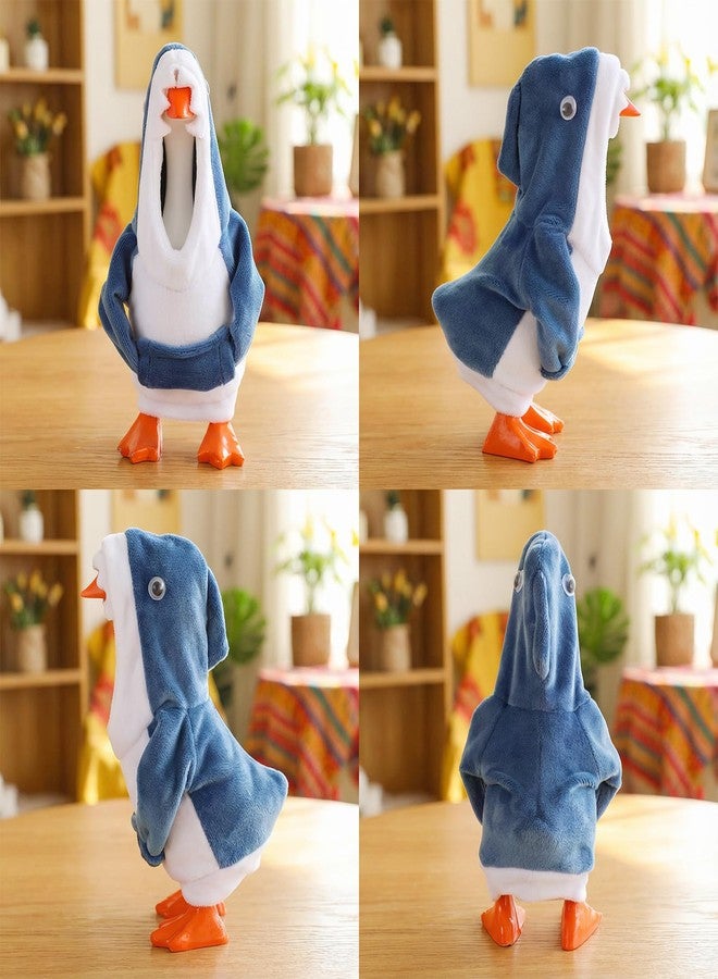 Tucnoeu 5.9inch Desk Goose Outfits, Mini Desk Goose Hoodie Small Desk Goose Clothes Set for Magnetic Goose Statue (Shark) - Image 2