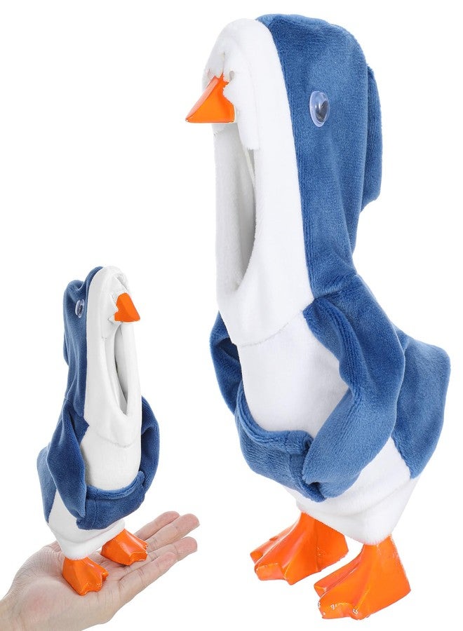 Tucnoeu 5.9inch Desk Goose Outfits, Mini Desk Goose Hoodie Small Desk Goose Clothes Set for Magnetic Goose Statue (Shark) - Image 1