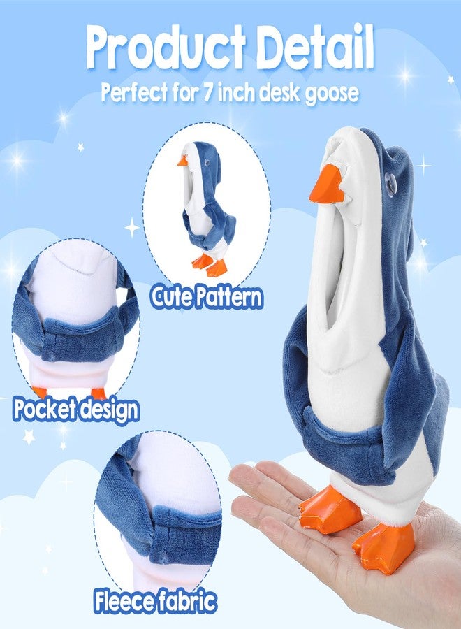 Tucnoeu 5.9inch Desk Goose Outfits, Mini Desk Goose Hoodie Small Desk Goose Clothes Set for Magnetic Goose Statue (Shark) - Image 4