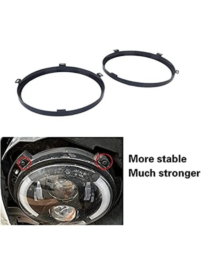 POETRYXIAO 7 Inch Headlight Mounting Bracket Ring Set For 2007-2018 Jeep Wrangler Jk  - Image 3
