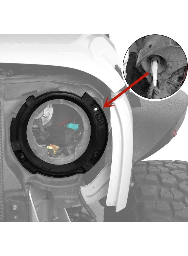 POETRYXIAO 7 Inch Headlight Mounting Bracket Ring Set For 2007-2018 Jeep Wrangler Jk  - Image 2
