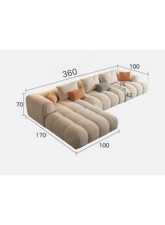 Zayn comforts Overstuffed Elegance: Marshmallow-Soft Fabric Sofa Bed for Your Living Room - Image 2
