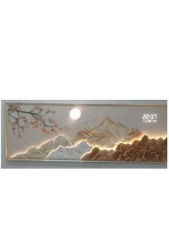 Creative Wall Hanging Art Panel LED Tri-Colored Light with Remote Control Digital Clock for Home Office Hotel Decoration 5 Years Warranty by TEC Light Modern Lighting.