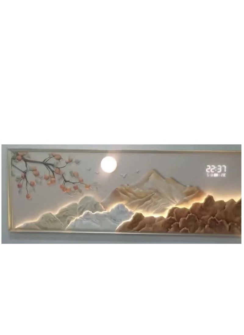 TEC Light - Creative Wall Hanging Art Panel LED Tri-Colored Light with Remote Control Digital Clock for Home Office Hotel Decoration 5 Years Warranty by TEC Light Modern Lighting. - Image 1